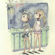 插画风日常生活情侣头像图片