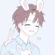 一左一右卡通幸福甜蜜情侣头像图片