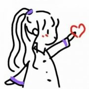 一男一女高清创意简笔画情侣头像图片