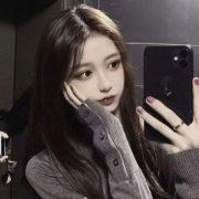 时尚霸气对着镜子拍照女生头像图片