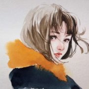 高清文艺漫画手绘女头像图片