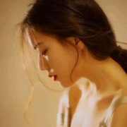 微信唯美意境侧脸女生头像图片