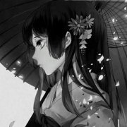 超酷动漫高清黑白古风女头像图片