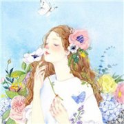 qq手绘森系简约女生头像图片