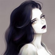 微信动漫高冷长发女头