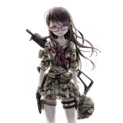 拿武器军武娘图片头像