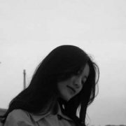 高清微信黑白头像女生侧脸图片