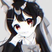 超火动漫黑白头像女生丧系图片