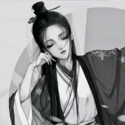 微信黑白高冷动漫古风女头像
