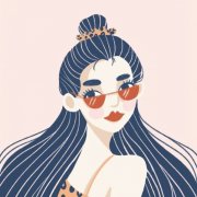 微信潮流时髦女孩卡通头像