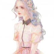 微信唯美手绘水彩女生头像