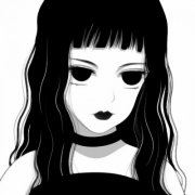 微信女黑白动漫头像丧系