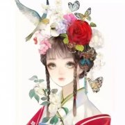 微信唯美二次元古风女头高清图片