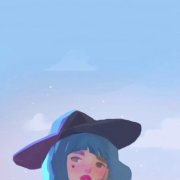 手绘只有头的动漫女生头像