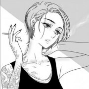微信动漫女生黑白头像霸气图片