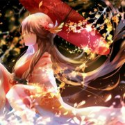 唯美动漫古风女生头像动漫撑伞图片