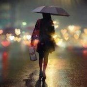 雨中头像女生伤感意境图片