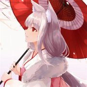 微信动漫古风红衣女撑伞头像图片
