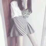 微信真人短裙女头图片