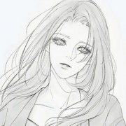 微信黑白个性动漫高清女头图片