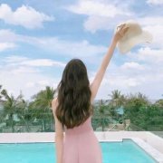 清新美女背影微信头像图片