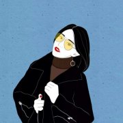 微信手绘高冷女头图片