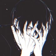 伤感黑白动漫微信男头像丧系图片