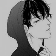 男生漫头黑白高清图片