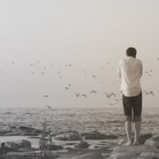 qq伤感头像男生背影图片