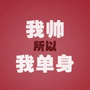 我帅所以我单身文字头像