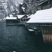 雪景村庄风景头像图片