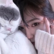 微信头像抱猫咪女生超甜