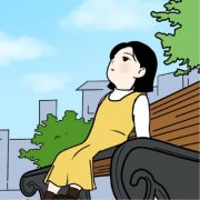 漫画发呆女生头像图片