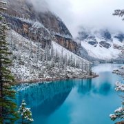 冰山湖水风景头像图片