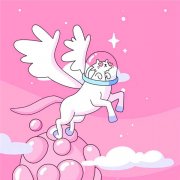 可爱手绘卡通背景头像图