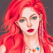 成熟高级漫画头像手绘女生图片