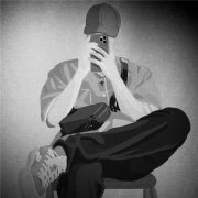 情侣动漫绘画图片黑白头