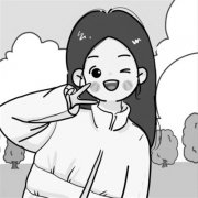 黑白可爱情侣头像分开一人一张图片