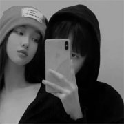 情头 情侣 双人黑白