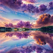 浪漫紫色系治愈系风景头