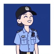警察情侣头像一男一女 高清一左一右动漫警察情头图片