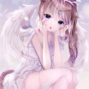可爱手绘天使女生动漫头