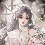 唯美新娘婚纱头像女生动