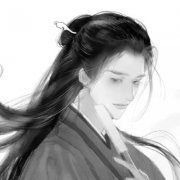男生高清头像古风黑白100张