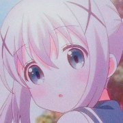 瞪眼睛的可爱萌动漫女生