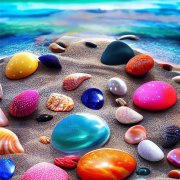 养眼宝石海滩唯美风景头