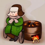 东北版情侣冬天烤红薯头像可爱图片
