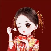 可爱红色系情侣头像一男
