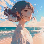 唯美情侣动漫头像不明显一男一女