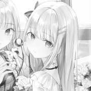 64张动漫黑白闺蜜头像